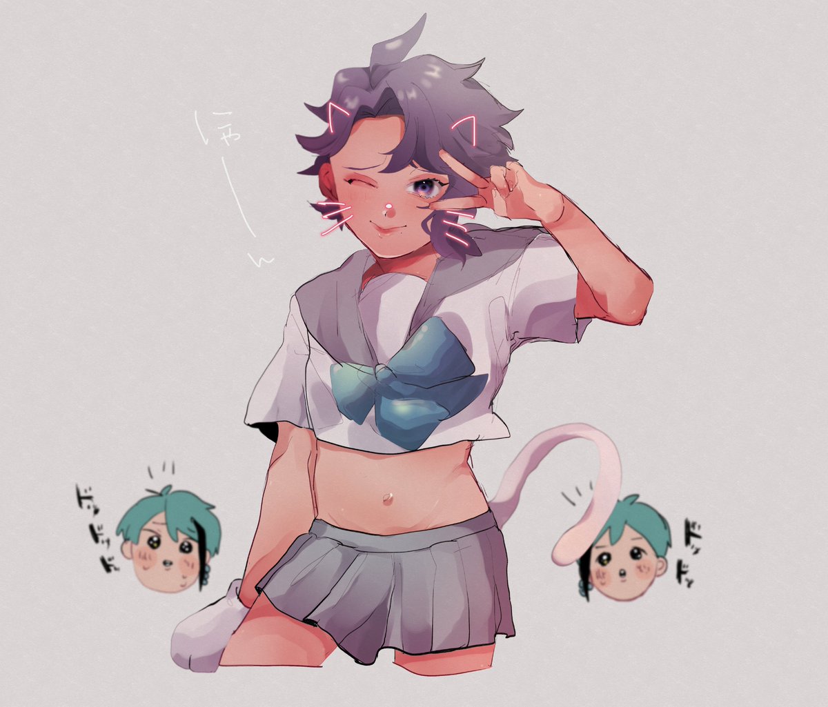 もえきゅん 可愛いおれのアズニャン 女装注意 ゆぽたろうのイラスト