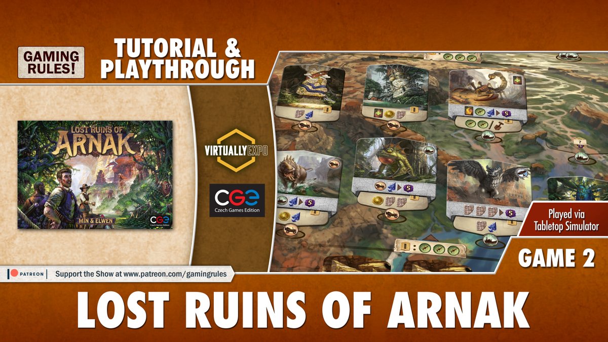 czechgames's tweet image. Fiona Dickinson of @game_shelf and Luke Hector of @TheBrokenMeeple will be our first adventurers today to discover the 🗿Lost Ruins of Arnak. 

Watch 🎦Twitch live stream twitch.tv/czech_games_ed…
 at 9 am BST – in 20 minutes! 

#UKGE2020 #VirtuallyExpo