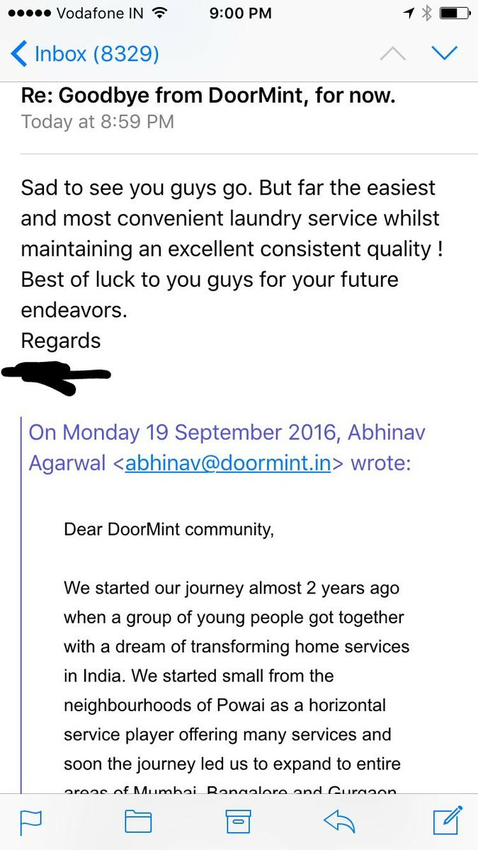 3/Most of them express sadness that we no longer will be able to service them. Some even suggested us to increase our prices. It was unbelievable for us to see emotions pouring out from the customers. I still get goosebumps after reading these emails. They just lift me up.