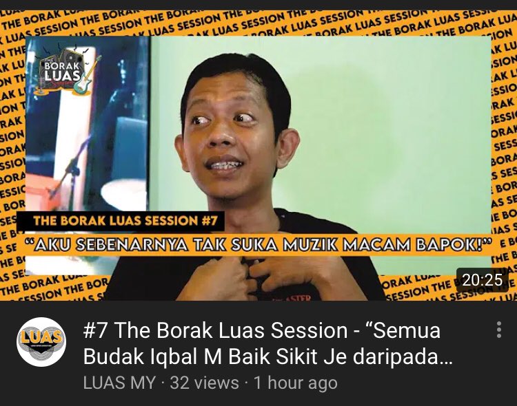 THE BORAK LUAS SESSION #7 BERSAMA <a href="/THINKiqbalTHANK/">MUHAMMAD IQBAL</a> dari <a href="/IQBALMrasmi/">IQBAL M.</a>! Mengupas &amp; mengorek sejarah 5 jejaka yg merupakan setan sehingga menjadi ahli Iqbal M. &amp; macam macam lagi yg kita tak tahu mengenai mereka ni