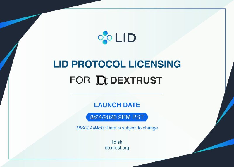 DeFiNotice's tweet photo. 📢 DEXTRUST will be using the LID Presale Tech on Monday August 24th 9PM PST

Join presale: https://t.co/elgqmWw6BL

#presale #DeFiNews #Defi https://t.co/4sci6MwEMv