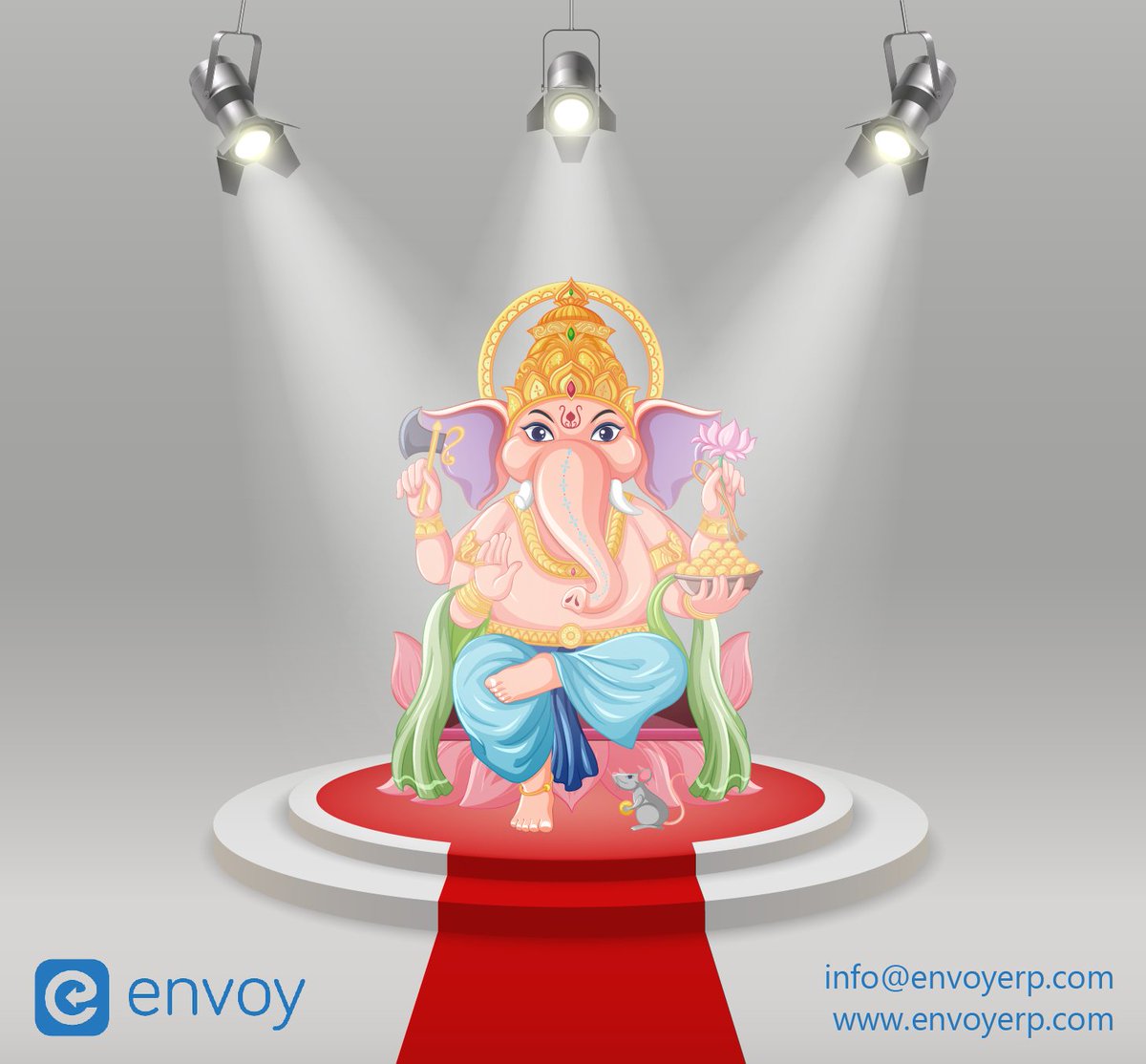 EnvoySuite's tweet photo. There's something magical about this festival. It transforms the ordinary into the extraordinary, darkness into light and agony into ecstasy. Lord Ganesha brings along with him unparalleled energy, happiness and joy. Wishing you and your family, a very Happy Ganesh Chaturthi. https://t.co/O1KYKSx0n3