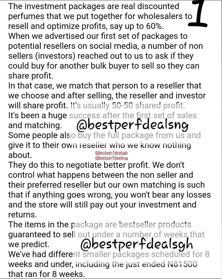 Background to the wholesale investor offer  @bestperfdealsng