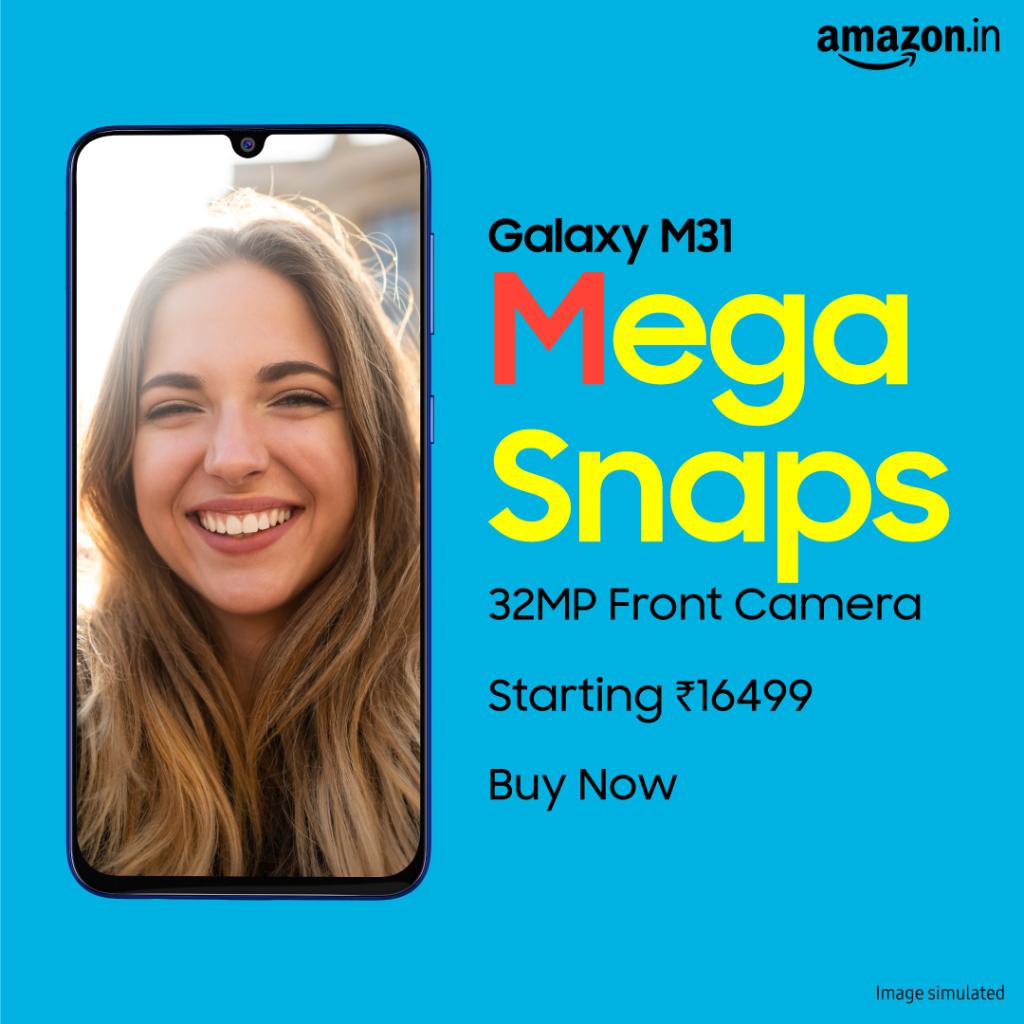 SamsungIndia's tweet photo. Rock your social media with your best selfies ever. Thanks to the 32MP Front Camera of the #MegaMonster #GalaxyM31. Get yours today on Amazon: https://t.co/hdvTU8LCoC
#SamsungM31 https://t.co/TFAiaXSwVC