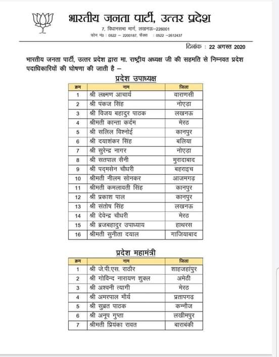 bchauhan1981's tweet photo. उत्तर प्रदेश भारतीय जनता पार्टी द्वारा नवनियुक्त  प्रदेश पदाधिकारियों को बहुत-बहुत #बधाई एवं अनंत शुभकामनाएं|
लोकसभा क्षेत्र कन्नौज के यशस्वी सांसद #सुब्रत_पाठक_जी को प्रदेश महामंत्री नियुक्त किए जाने पर बहुत-बहुत #बधाई| https://t.co/u5Ed9d2tJx