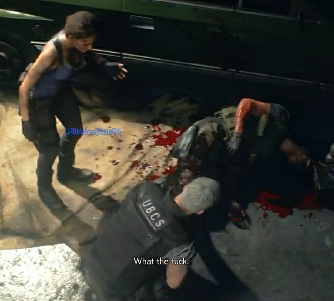 JillJVF96's tweet photo. Murphy's death in #REmake3 is very similar to his original's (Nicholai route)
Jill tries to help him but in both version Nicholai kills him before she may help because he was infected (in #RE3 he really was)
#REBHFun #ResidentEvil #jillvalentine #RE3R #RE3remake #バイオハザード https://t.co/nttgmIzOgV