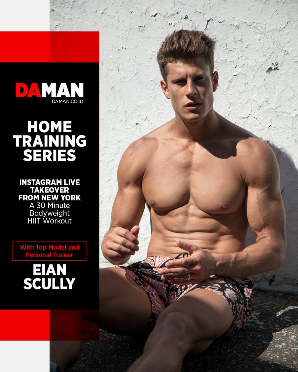 DAMAN_Magazine's tweet photo. We’re welcoming top model and personal trainer #EianScully for our next #DAMANHomeTrainingSeries! Meet the coach via #IGLive on Monday, August 24, 2020, and join the live training session on Tuesday, August 25, 2020. 🙌🏻
_
Read his interview, https://t.co/TkleJxM9R8 https://t.co/aW0HrTz1TZ
