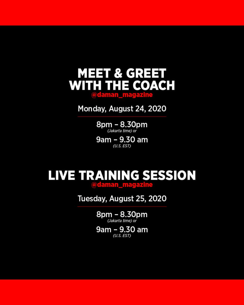DAMAN_Magazine's tweet photo. We’re welcoming top model and personal trainer #EianScully for our next #DAMANHomeTrainingSeries! Meet the coach via #IGLive on Monday, August 24, 2020, and join the live training session on Tuesday, August 25, 2020. 🙌🏻
_
Read his interview, https://t.co/TkleJxM9R8 https://t.co/aW0HrTz1TZ