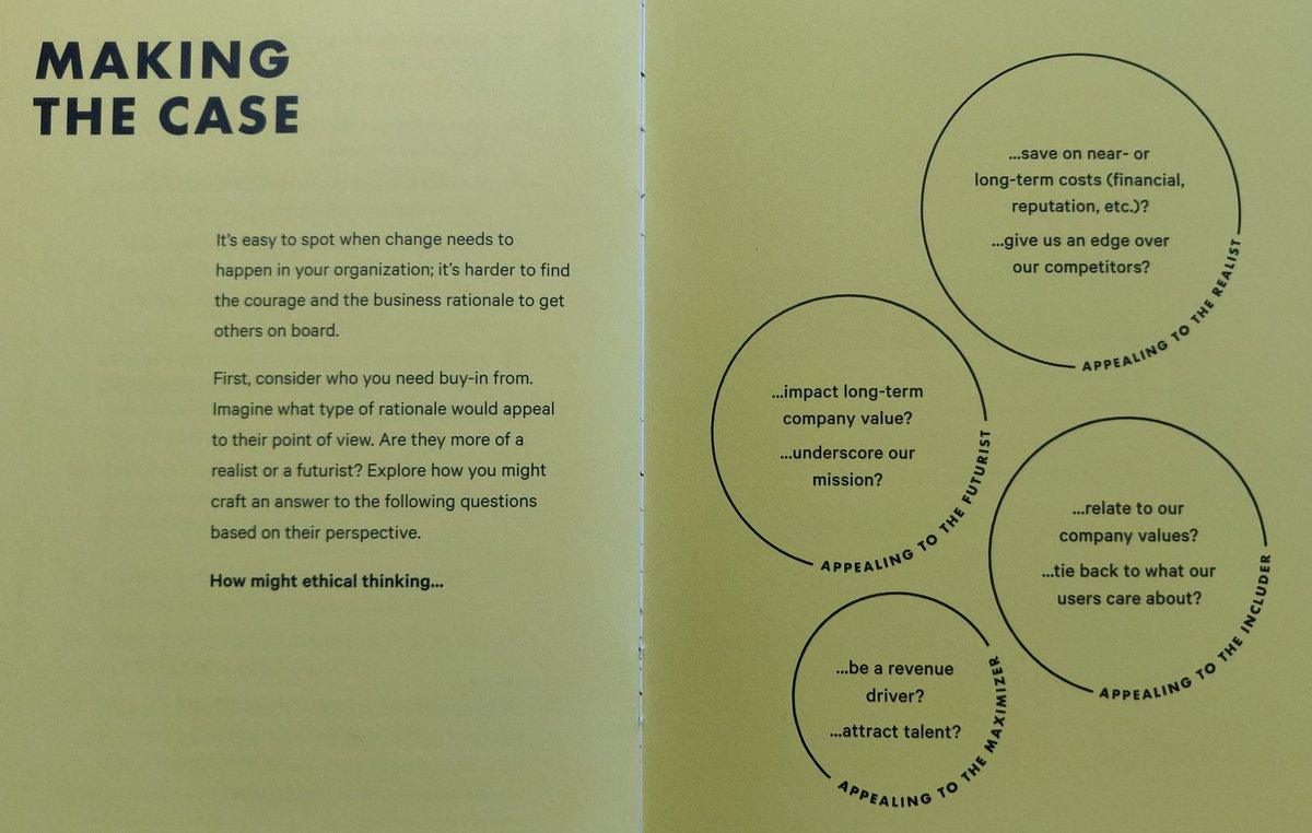 BenBrabyn's tweet image. Great tips for making the case for #responsibletech in @OmidyarNetwork&apos;s #EthicalExplorer Field Guide - will help you appeal to:

Futurists
Maximisers
Realists
Includers

And there&apos;s plenty more at ethicalexplorer.org

Thanks @sarahdrinkwater