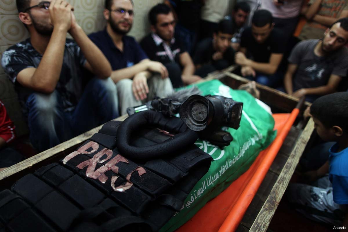 4. A total of seventeen journalists were killed by israeli occupation forces despite wearing clear PRESS markings, two of them from the Associated Press. Israel also shelled Al-Jazeera's offices. Israel purposely and regularly targets journalists for exposing their war crimes.