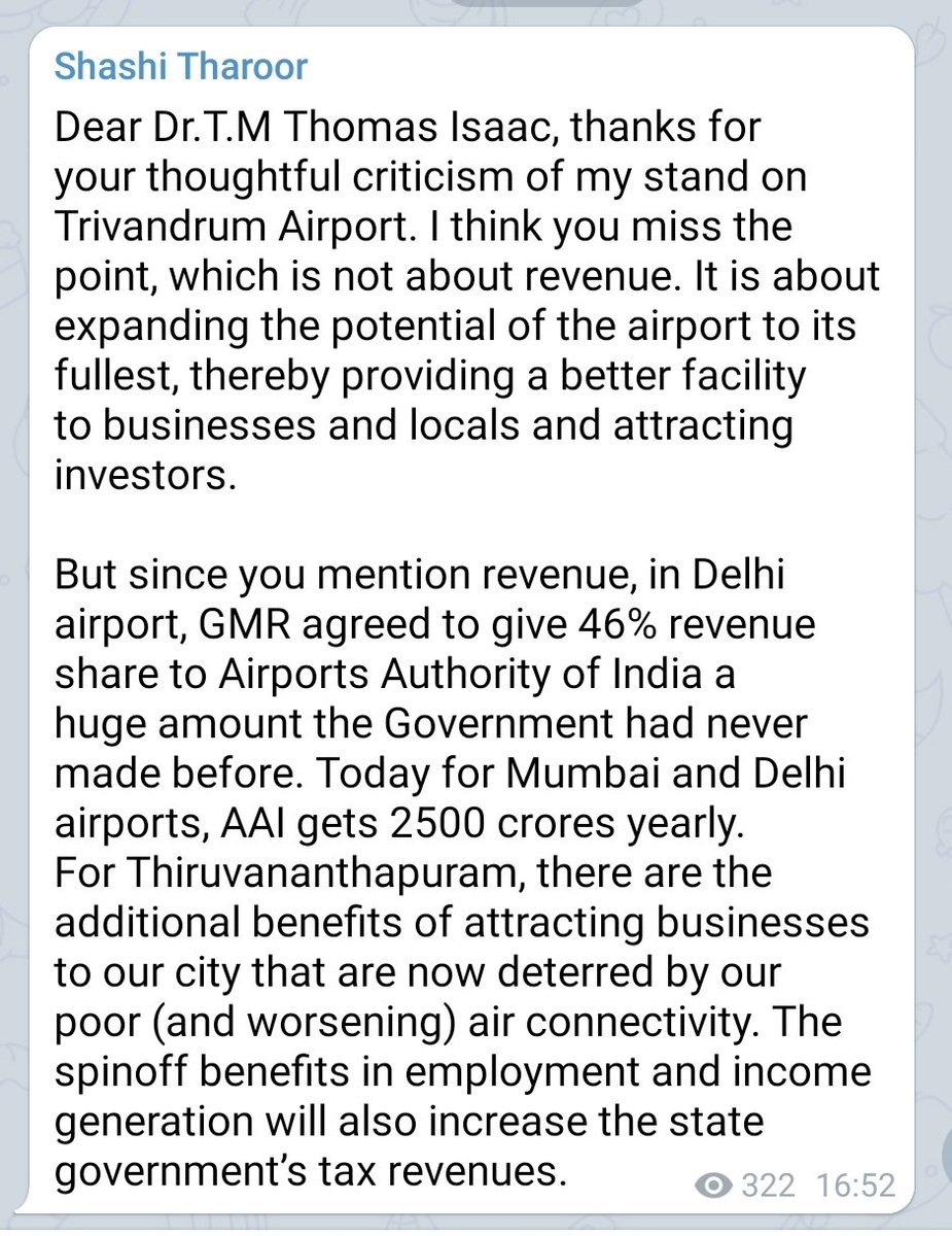 JayasreeVijayan's tweet image. . @drthomasisaac 
@ShashiTharoor
#DevelopmentFirst 
We #Thiruvananthapuram  Support !