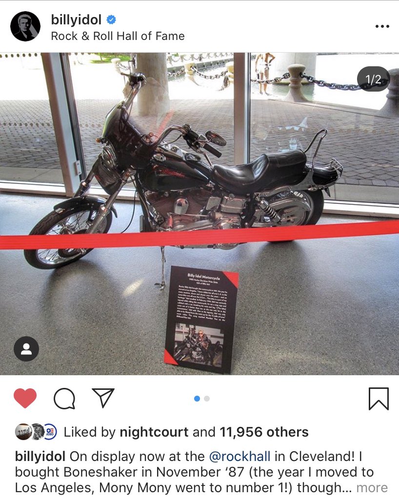 TheHerdHouse's tweet photo. Covid travel was scary but worth it. I have a famous dad.
My dad built @BillyIdol’s Harley in ‘87. It’s at the @rockhall now. I now have the priceless platinum record & cd from #VitalIdol. I met hubby at a #BFI concert in ‘90. It’s the end of an era I will never forget. https://t.co/f09gYnpGQW