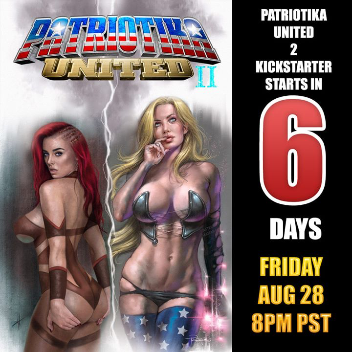 mtolympuscomics's tweet photo. Patriotika United ends in 6 days!  We are at 78K with over 25 stretch goals unlocked! Featured art Jam cover by Lucio Parrillo and Carla Cohen! Please pledge and share: https://t.co/d4mqv6jPdd #cohen #parrillo https://t.co/8lavf7xRWH