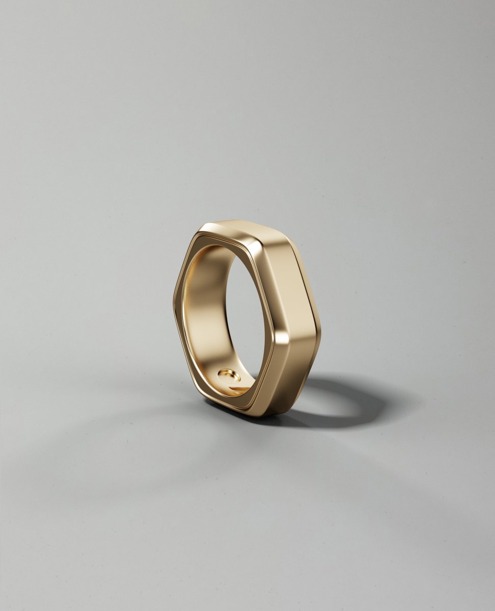 polyfaction's tweet image. Curiously faceted and shining bright from all angles.  The Chisel Hexagon Ring is available in steel and metal finishes, sizes 5-12.  
.
Order at polyfaction.com