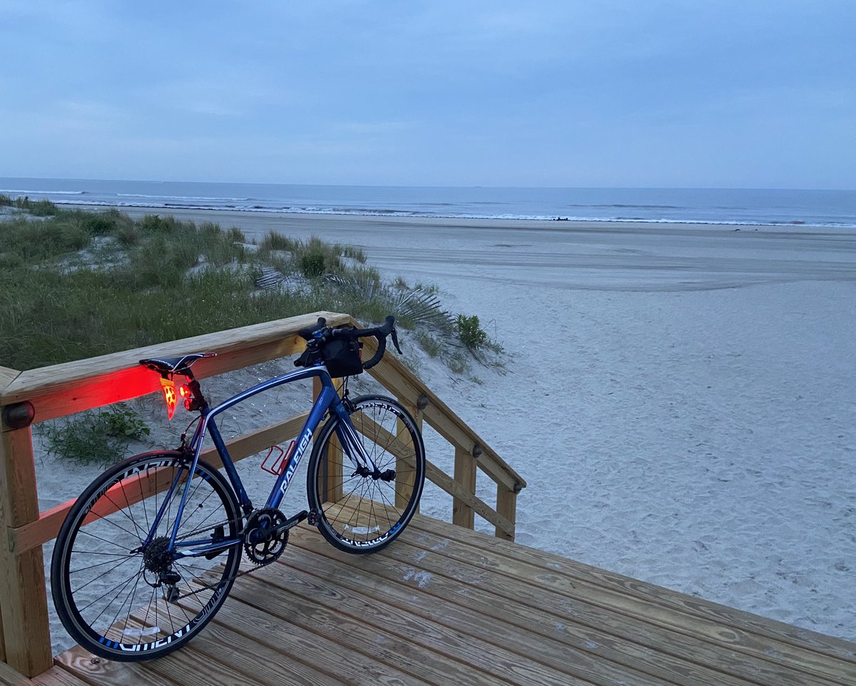 MikeRussellCIE's tweet photo. Last morning at the shore. Saying goodbye and heading home to not leaving the our own house. #SocialDistanceCycleClub #ShoreToPlease #CoolerByAMile https://t.co/Mej2POPSi3