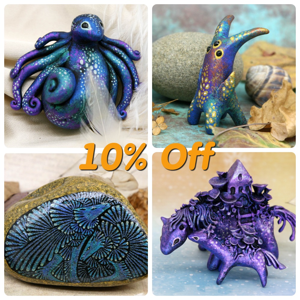 rainbowmarleo's tweet photo. Until the end of summer - 10% discount on all products in my store. Purchasing for $ 100 or more, you will receive a 15% discount coupon for 1 year. Alien miniatures and weird creatures painted on rocks
#weirdshop #artdiscount #weirdgift #alienlover
https://t.co/iJlQTGgzSl https://t.co/ohYSSXR4VY