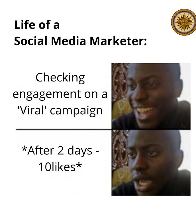 CompassMarketi5's tweet photo. Relatable to many๐๐.
#compassmarketing #engagement #CustomerService #socialmediamarketing #Viral #Campaign #marketingtips #marketingagency #socialmediamanagement #Digital #DigitalMarketingServices #Digital #marketingonline #likes #follow https://t.co/v6MqmBMBCU
