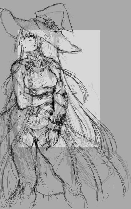 まそーさんラフ。なお、最終的におねーちゃんでほとんど隠れる模様 