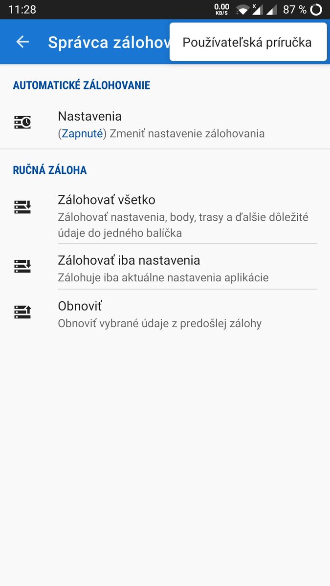 KosutMartin's tweet photo. @locusmap Našiel som drobnú chybu, v správcovi zálohovania zrejme chýba odkaz na používateľskú príručku v pravom hornom rohu, prehliadač ho neotvorí (v3.47.2)
Chválim výbornú aplikáciu 🙂 https://t.co/Q3wvlsBgGk