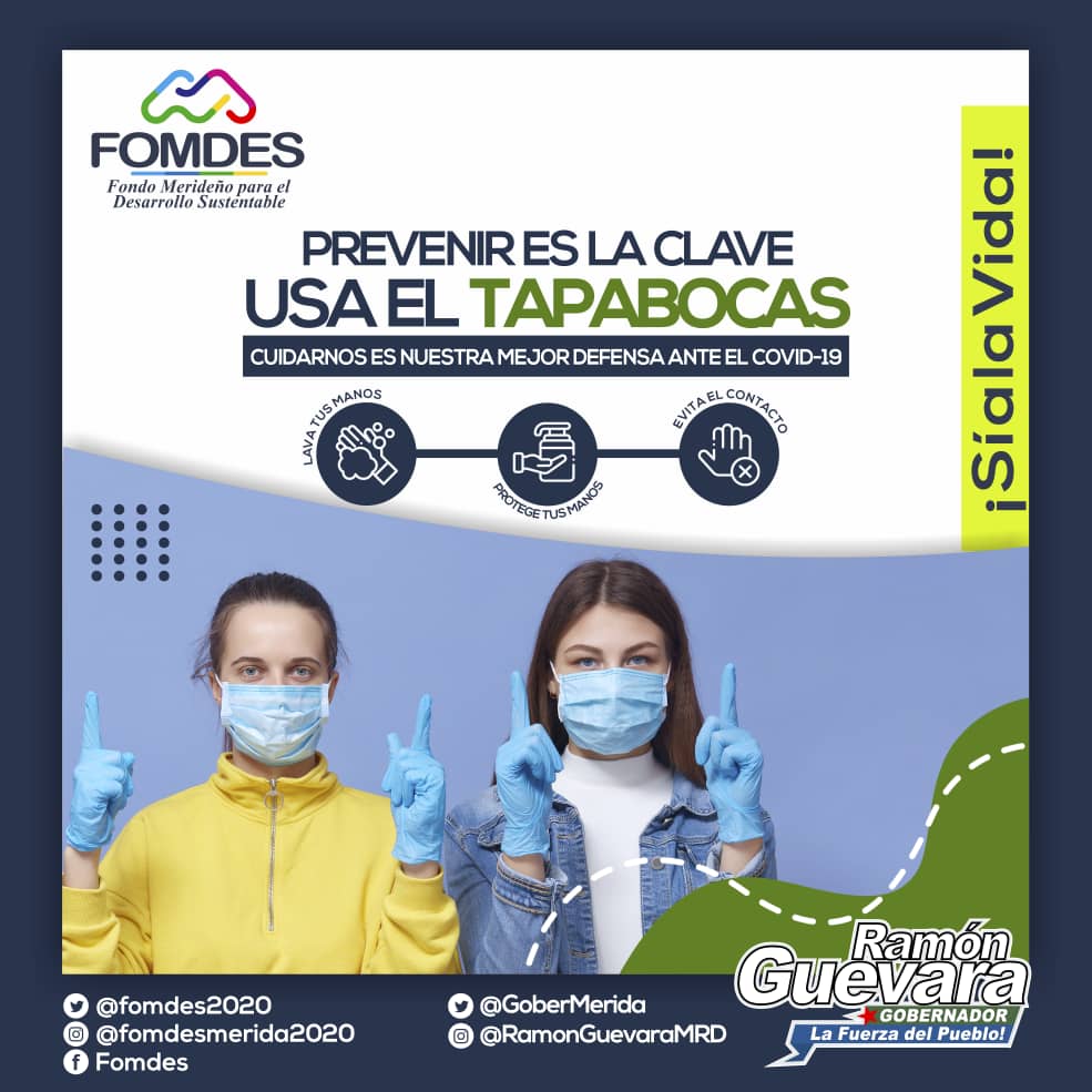 fomdes2020's tweet photo. @RamonGuevaraMRD: el Coronavirus es un enemigo silencioso que debemos combatir con conciencia ciudadana, derrotarlo es responsabilidad de cada uno de nosotros. No lo dejes entrar ni a tu casa ni a tu vida.
#UsaElTapaBoca
#LavateLasManos 
#LaFuerzaDelPueblo
@GoberMerida
#SiLaVida https://t.co/Utvluky0GU