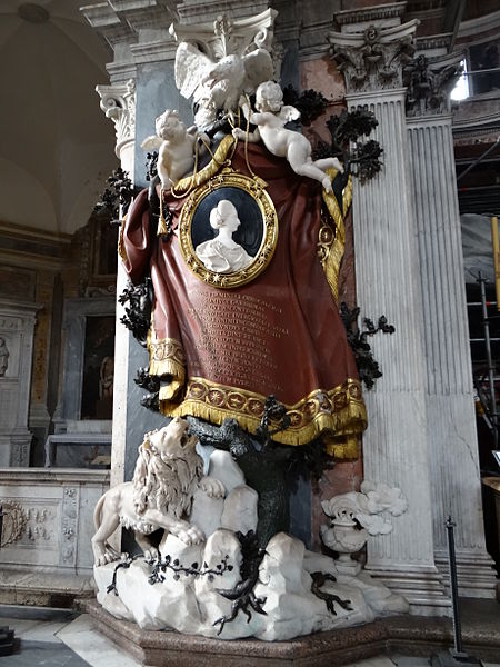 questo bellissimo monumento funebre è opera di Paolo Posi ed è dedicato a Maria Flaminia Chigi Odescalchi #santamariadelpopolo