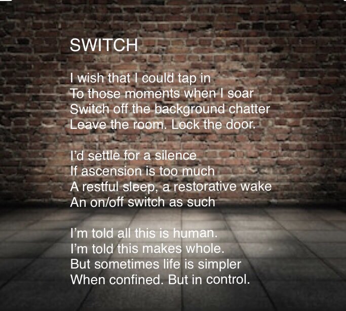 shorty_doc's tweet photo. #MentalHealthAwareness #poetry #creativecatharsis 💪💪 https://t.co/iU3Ft98Boy