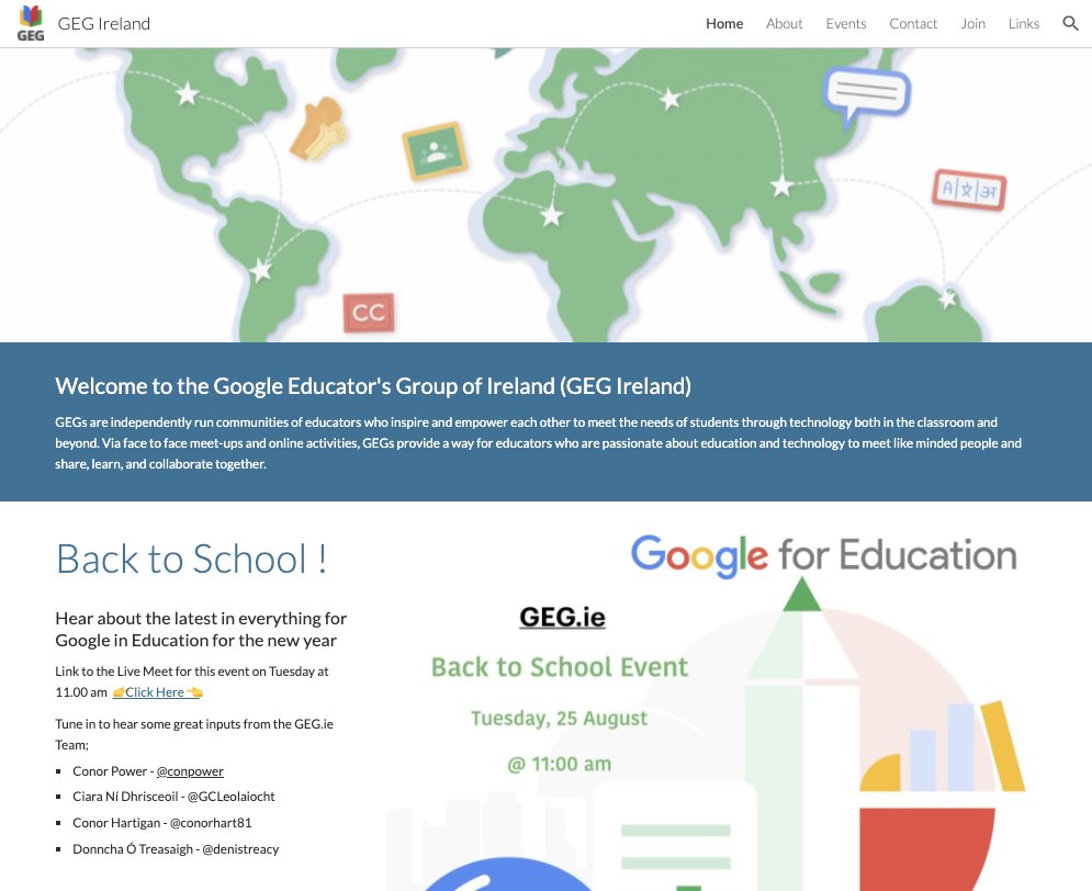 AmmanGEG's tweet photo. 📢 Checkout this #GoogleEDU #team of #EdTech #leaders, who are are #sharing all things @GoogleForEdu &amp; @gsuite for #backtoschool! 

Click on the #GEGIreland #website below &amp; start #collaborating with our #friends @GegIreland! 👏🌍🥳#empower #inspire #share #learn #GrowWIthGoogle https://t.co/ZAIaP2ByNq
