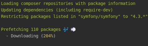 kranjski's tweet image. Your task has successfully progressed over 100%. #composer #PHP #10xdeveloper