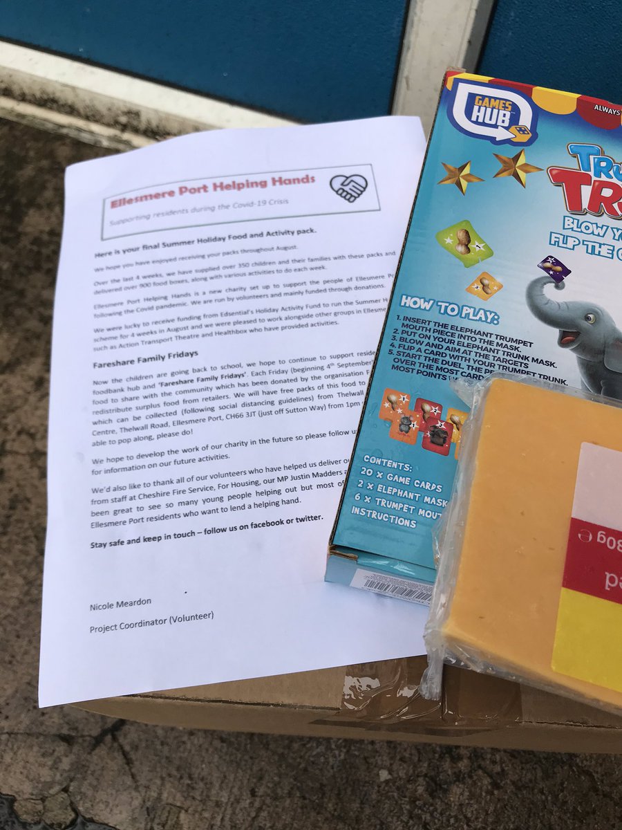 The last Saturday delivery of the <a href="/port_hands/">Ellesmere Port & Neston Helping Hands</a> Summer holiday food and activity packs. Over 900 boxes have gone out over the last 4 weeks to 350 families. Thanks to all the volunteers who helped make it happen!