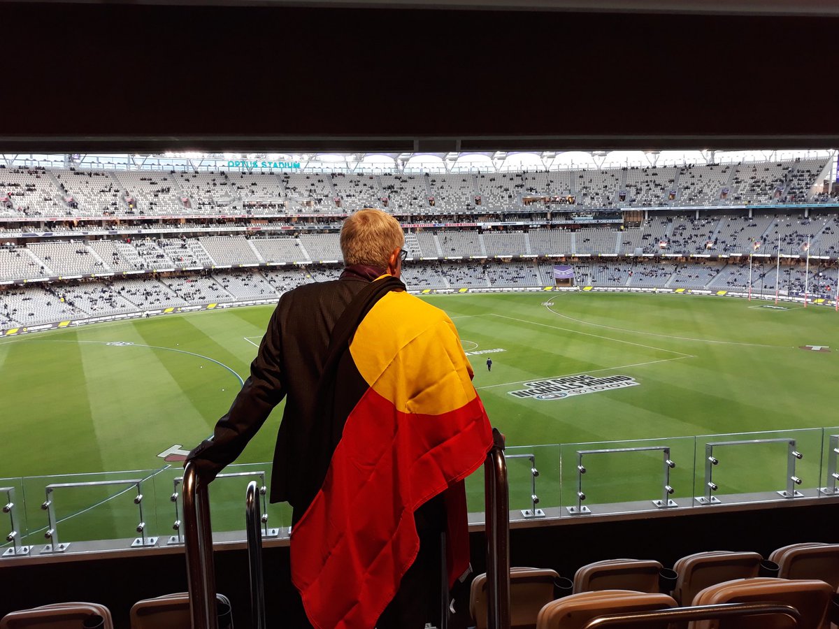 KenWyattAM's tweet photo. Joining all Australians tonight to celebrate the ongoing contribution of Indigenous Australians on the footy field and beyond. 

#AFLDeadly https://t.co/B9k7xDGMeg