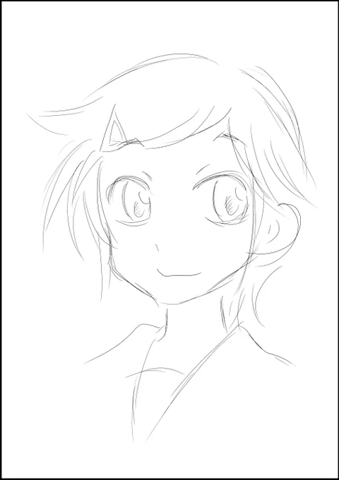 よめが液タブやってみたいと言うので渡したらユーフォの葉月ちゃん描いてた。 