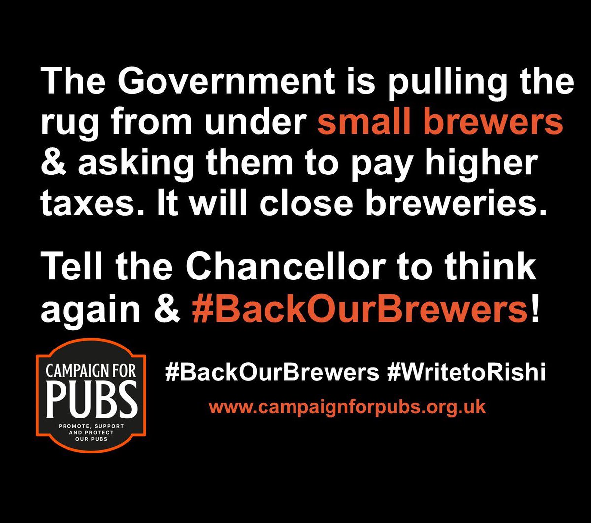 #BackOurBrewers! 🍻

1️⃣ If you’re a #brewery add to the 350+ #brewers on the Chancellor letter campaignforpubs.org.uk/wp-content/upl… #WritetoRishi

2️⃣ Sign <a href="/AnspachHobday/">Anspach & Hobday Brewery</a>’s petition to get this debated in Parliament petition.parliament.uk/petitions/3340…

3️⃣ Sign up to #BackOurBrewers campaignforpubs.org.uk/back-our-brewe…