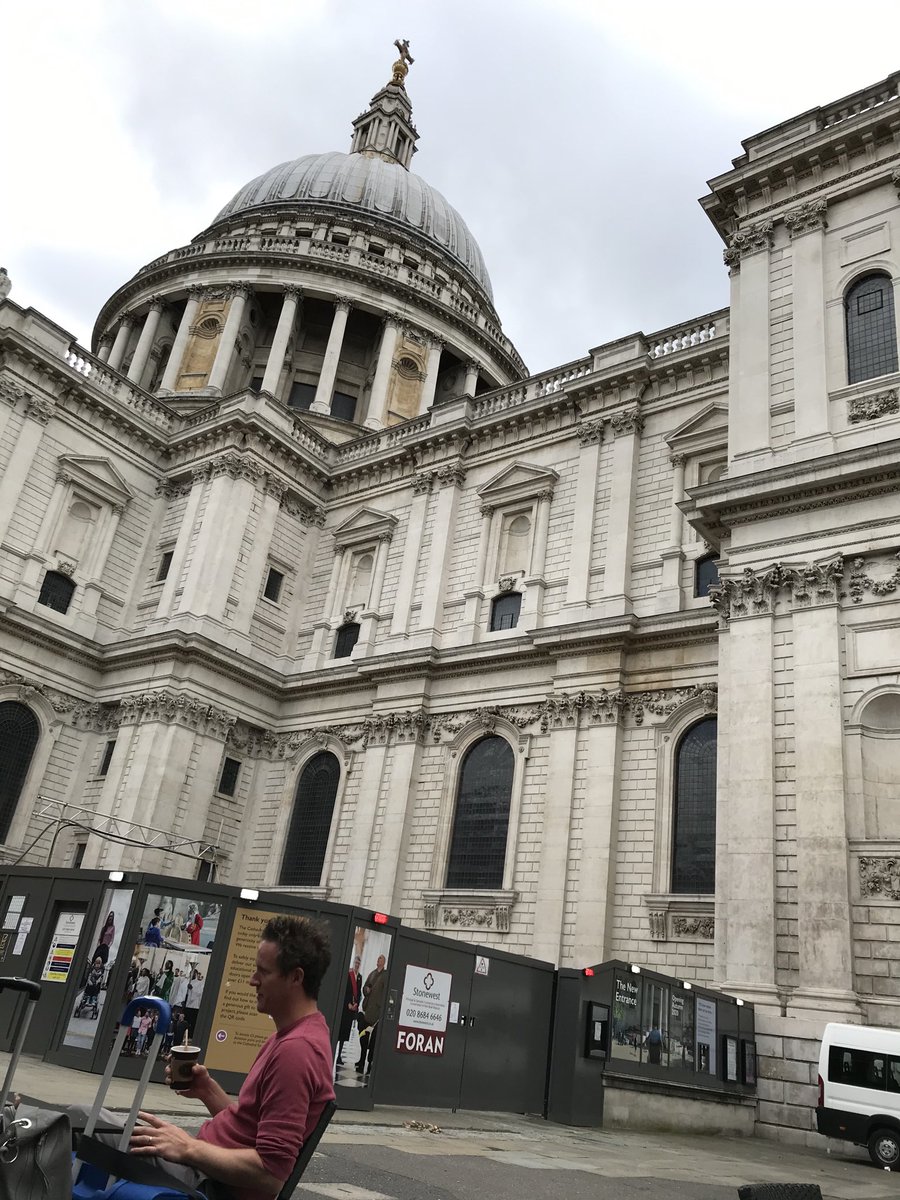 GowmanAJ's tweet photo. Enjoyed coffee @PAUL_BAKERY rather windy but great view @StPaulsLondon #Cityisopen https://t.co/1Tqn3JTqQG