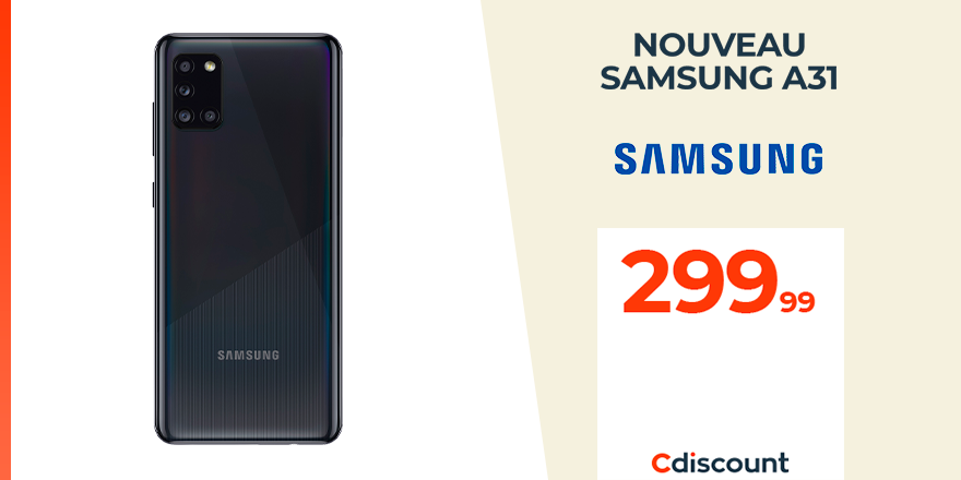 Cdiscount's tweet photo. 🔵 Découvrez nos offres sur les Samsung Galaxy Note20 et A31 👌📱

ICI ➡️ https://t.co/QixKTy4JQW https://t.co/ZZ9KX68vBQ
