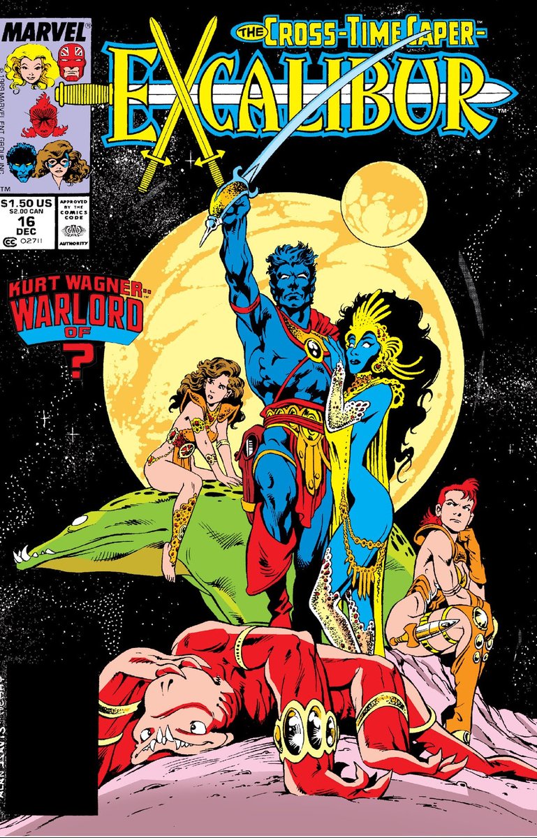 The character-driven long-form storytelling Claremont pioneered would give him many more chances to do so, most notably in the Claremont and Alan Davis-created Excalibur, a genre-bending action-romance-comedy that partly extends from Kurt’s character (and UXM #204 in particular).