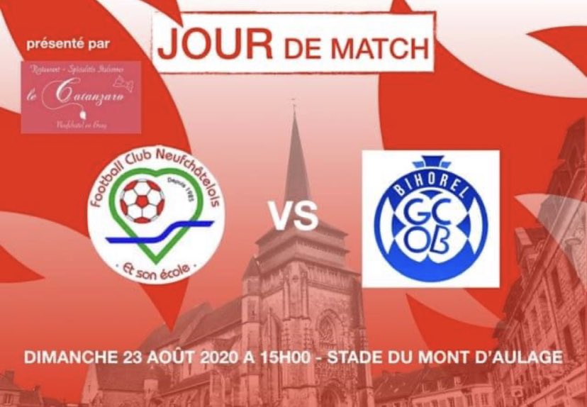 Rdv demain pour encourager notre équipe fanion contre Bihorel 
Début du match 15h au stade du Mont d’Aulage🔴⚪️