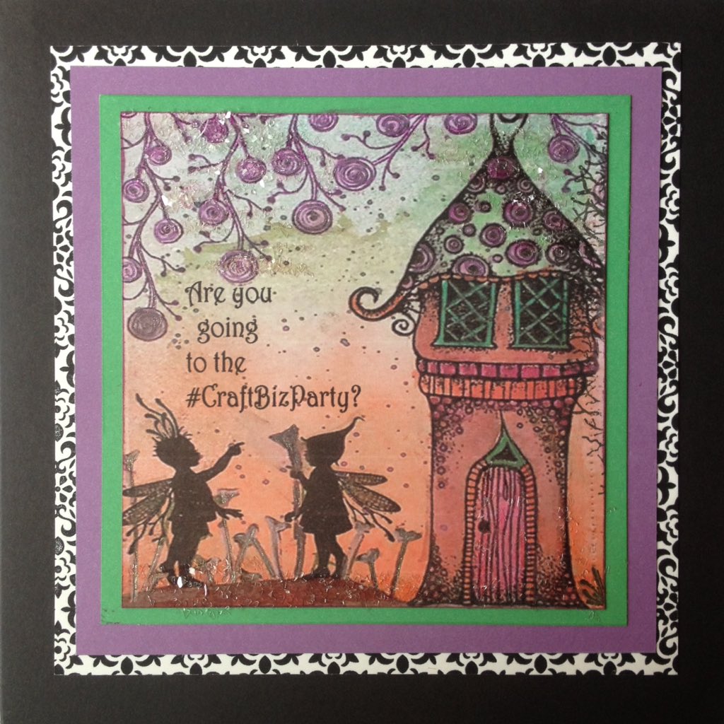 CraftBizParty's tweet photo. It's official! #CraftBizParty is the place to be on a Sunday night. A huge thank you to @Anitas_Cards_4U for this fabulous card. https://t.co/gUgcAi9v6B