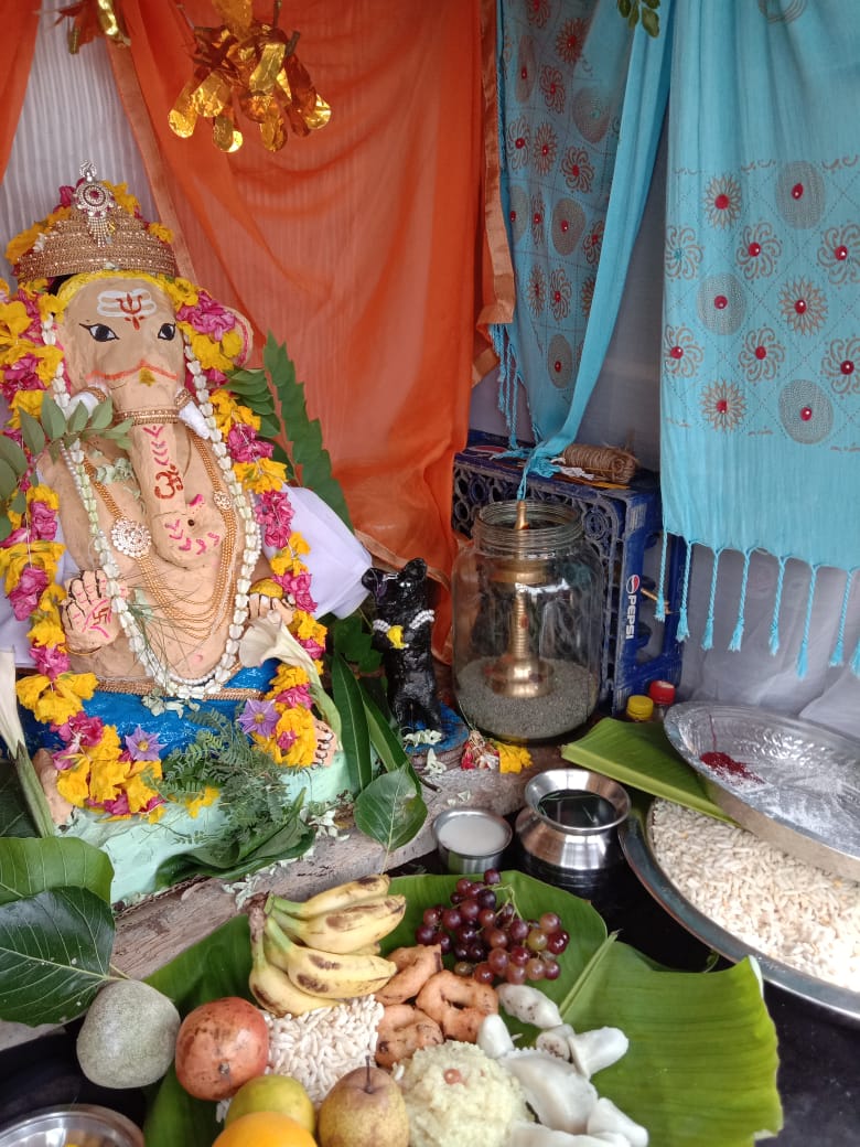 Some Glimpses of this  #GaneshChathurthi..Beautiful handmade Murthies (idols), by the children of Panbattu vaguppu ( weakly cultural classes) conductedHindu Annaiyar Munnani, ladies wing of  #Hindumunnani #JaiGanesha2020(Part 1)