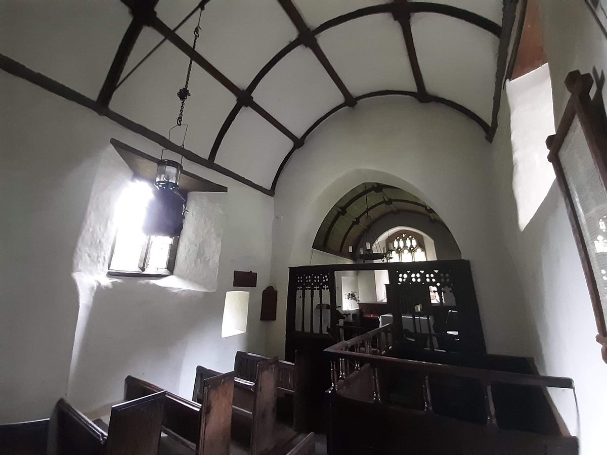 The church is dedicated to St Beuno who was a C7th Welsh abbot & saint.Inside there's only room for 30 people. Services are still held here.2/  #SaturdayThoughts