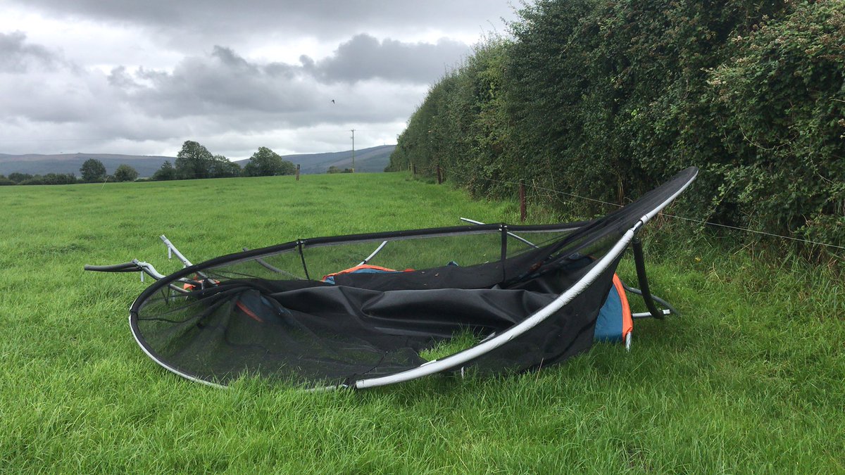 Surplus trampoline identified on this mornings grass walk, if anyone’s missing one 🙄