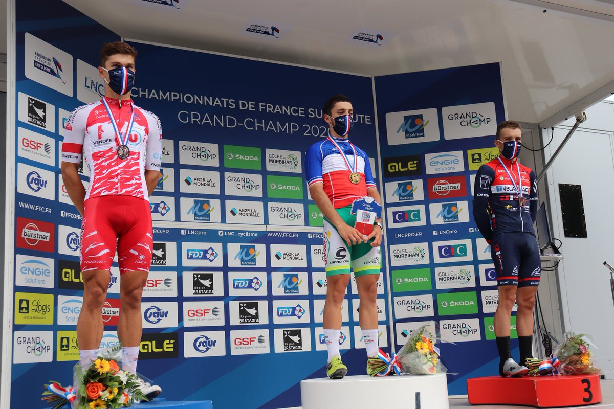 #GrandChamp2020 | Le podium des Championnats de France Amateurs ⤵️

🥇 <a href="/jason_tesson/">Jason Tesson</a>
🥈 <a href="/EJeanniere/">Emilien Jeannière</a>
🥉 <a href="/ClementJolibert/">jolibert Clément</a>