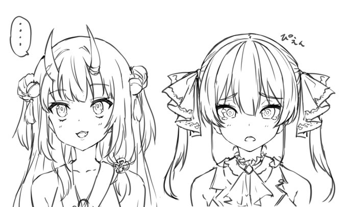 らくがき
虚空をみつめるお嬢と泣きマリンすこ 