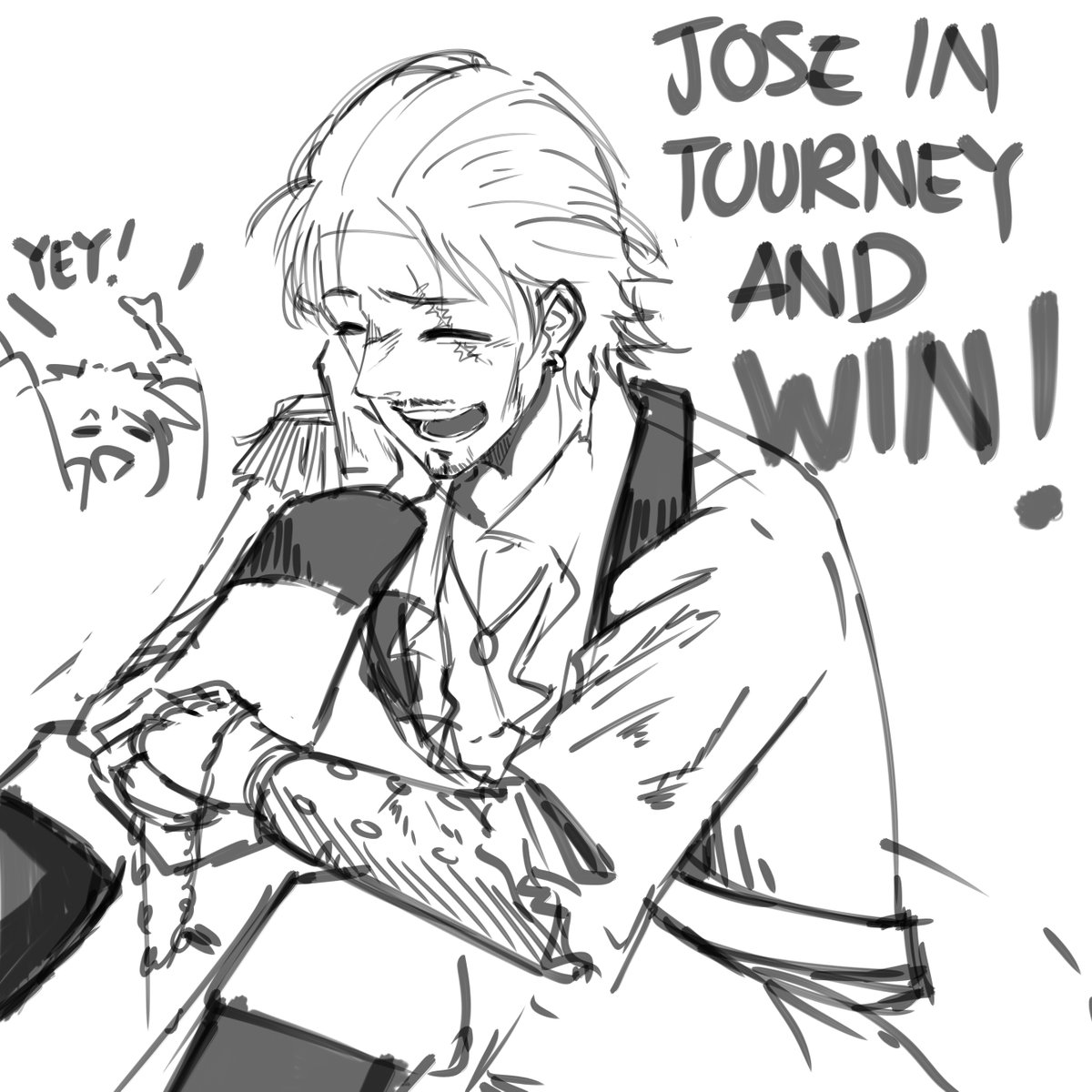 QUICK DOODLE OF JOSE BADEN COZ HE DESERVES THE WHOLE WORLD AND SEA 