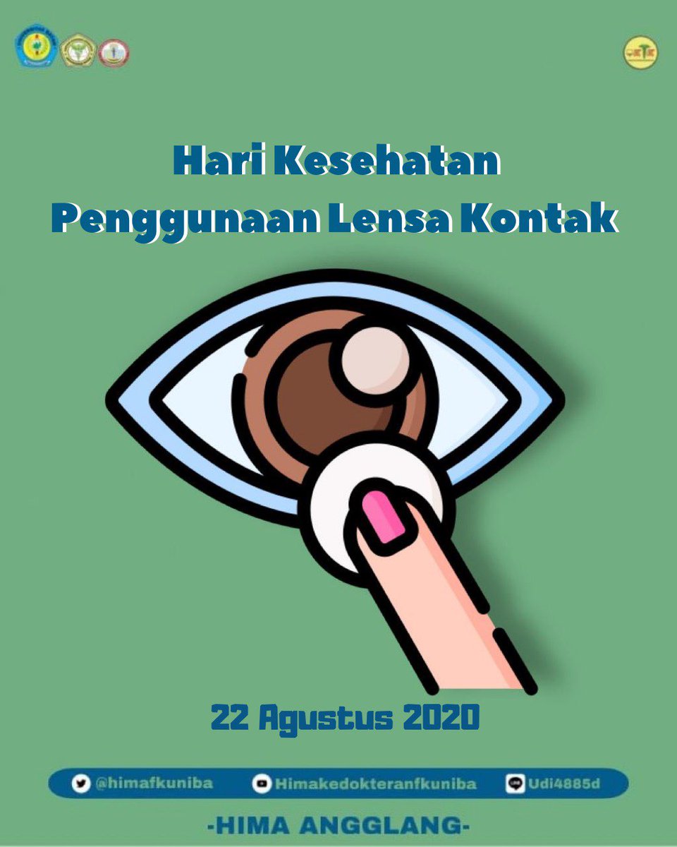 [ Hari Kesehatan lensa kontak ].
•
Saat ini lensa kontak bukan sekedar untuk membantu mempertajam penglihatan pada orang yang mengalami gangguan mata dan lebih fleksibel
#KIKGARUDA
#HIMAKFKUNIBA
#HIMAAngglang 
#MelangkahBersamaMeraihMimpi