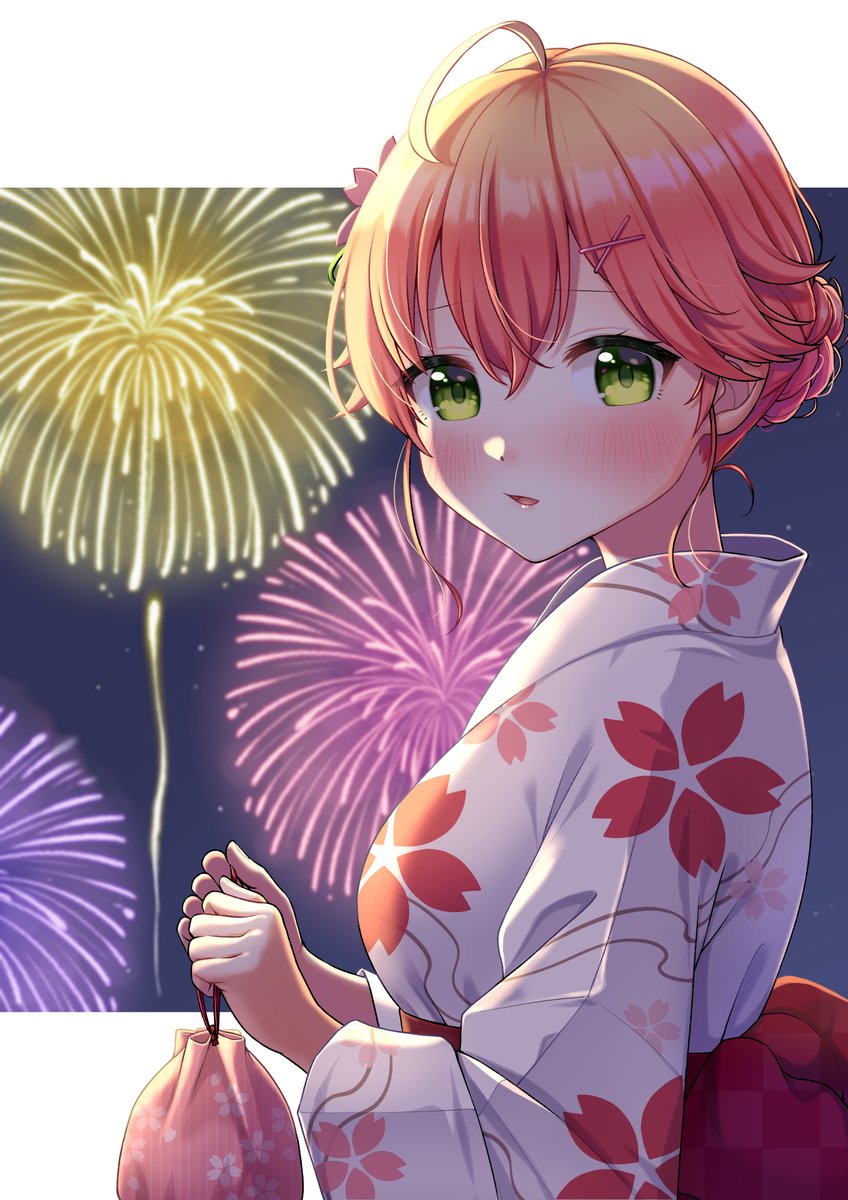 さくらみこ 「夏みこちが4枚揃いました?
皆様はどのみこちがお好きですか…?

#miko_A」|ともず🍪ホロメン毎日デフォルメのイラスト