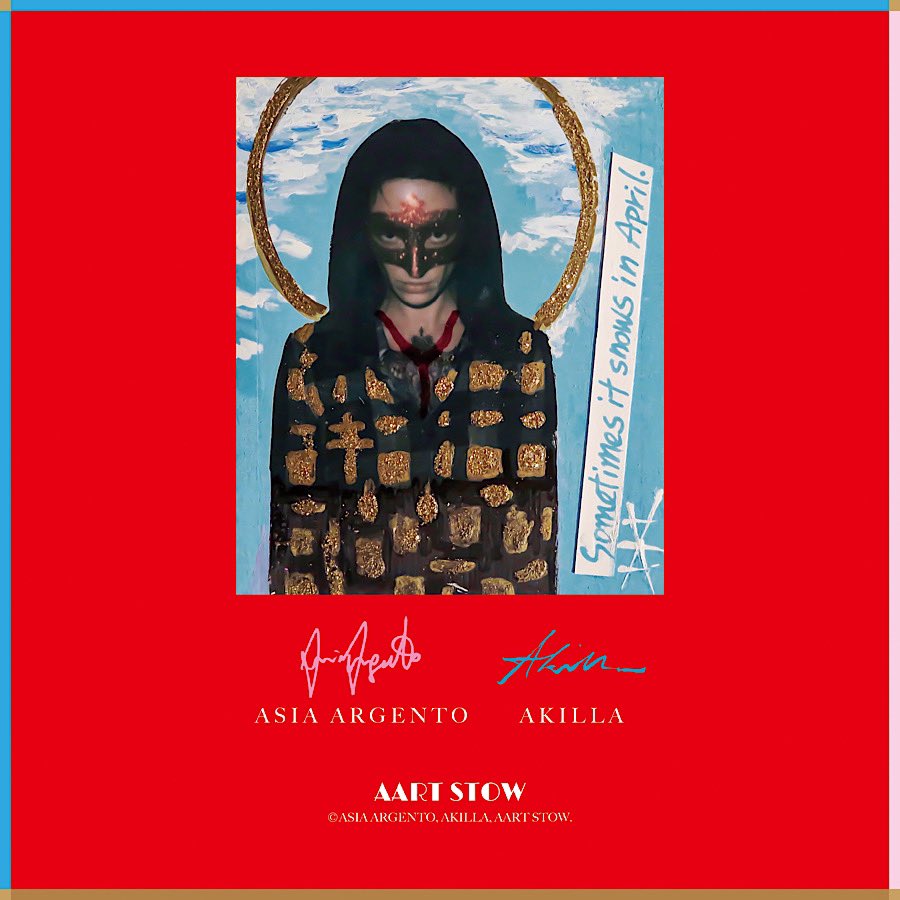 自分とアーシア・アルジェントがデザインしたTシャツがAART STOWから発売されました。aartstow.com #アーシアアルジェント