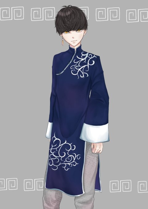 黒髪マッシュのtwitterイラスト検索結果