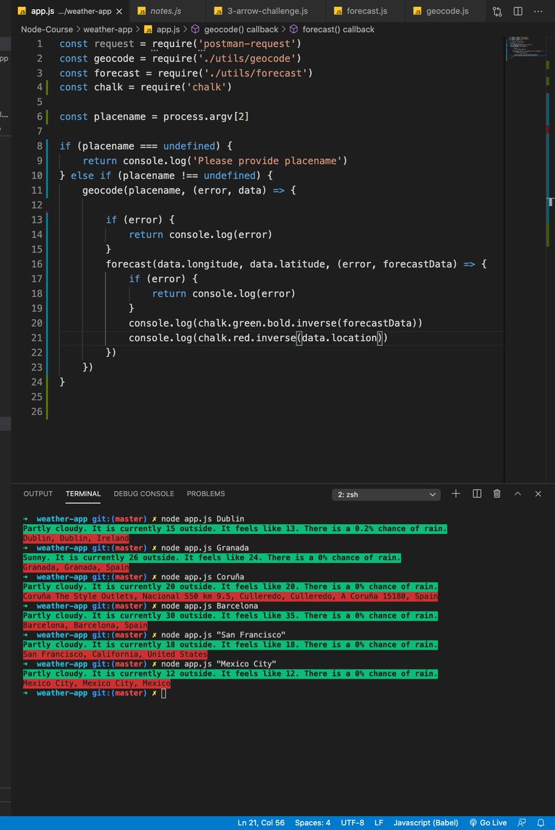 JosephineGeoghe's tweet photo. What's the weather like where you're at? ¿Qué tiempo hace? #node #javascript #womenwhocode #femaleprogrammer #code #programming #fullstack #backend https://t.co/FGi1YjnWDx