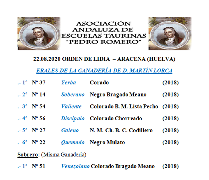 AAETPedroRomero's tweet photo. #Actualidad #EscuelasAndaluzas
📗Agenda 22.08.20
🏟️Plaza de Toros de Aracena - Huelva
#OrdenDeLidia
🟢#IISEMIFINAL
⏲️18:00 horas.
➡️Aquí en directo: @canalsur
https://t.co/HbGGyvfw4r
📌Toda la Info:
👉https://t.co/0MUumzXo8t👈 https://t.co/VUhkwDC6Be