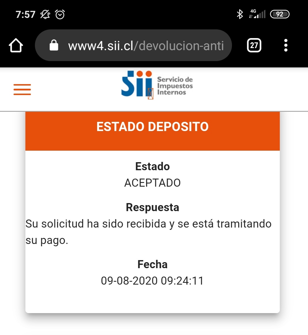 EsayLuciano's tweet photo. @SII_Chile Aun sigo esperando y nada tamos pasado los días, como tantas irregularidades en el sistema un amigo lo iso en la misma fecha y a los días se le pago entiendan que hay necesidad de por medio.. dejen de jugar con la gente https://t.co/ftIs1bwJY5
